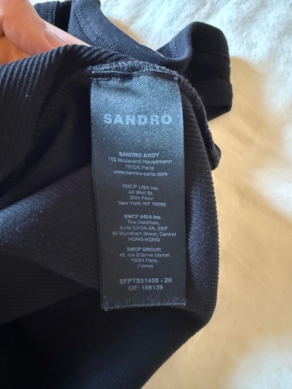 Sandro Black Ribbed Tank Top - Picture 4 of 4